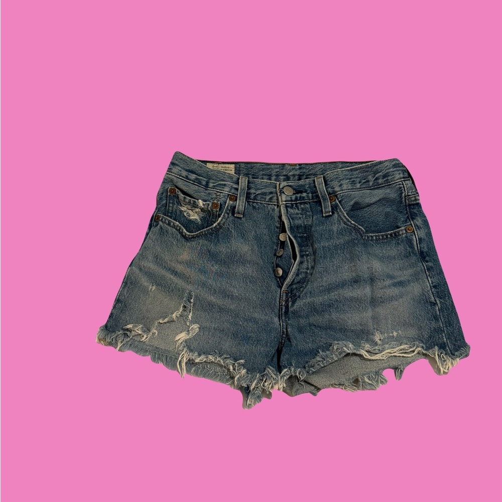 Levi’s distressed shorts